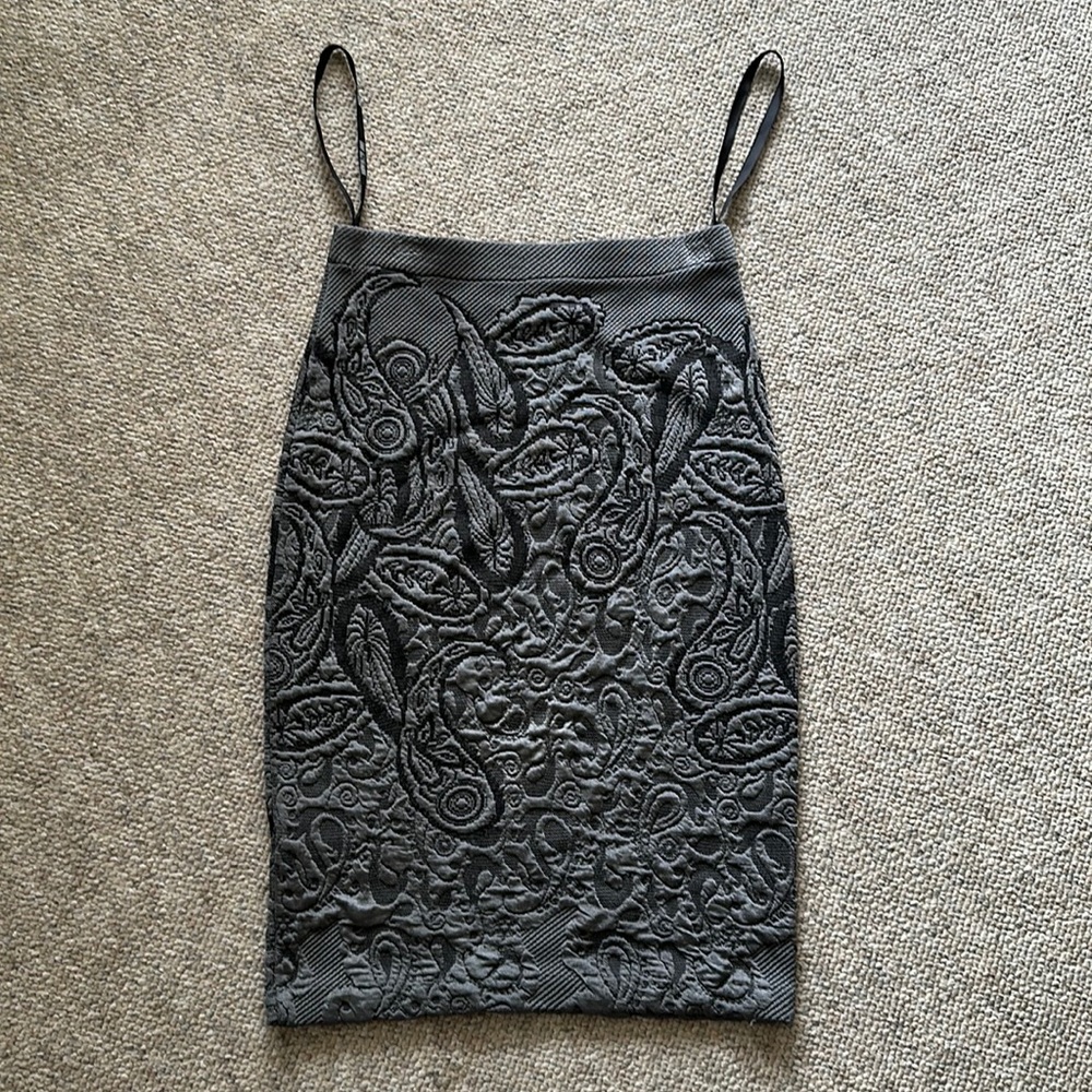 Natalia Romano paisley skirt